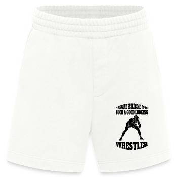 Wrestling lustige Ringer Spruch Ringen Geschenk - Heavyweight Shorts - made by SPREAD  - OFF WHITE - Vorne