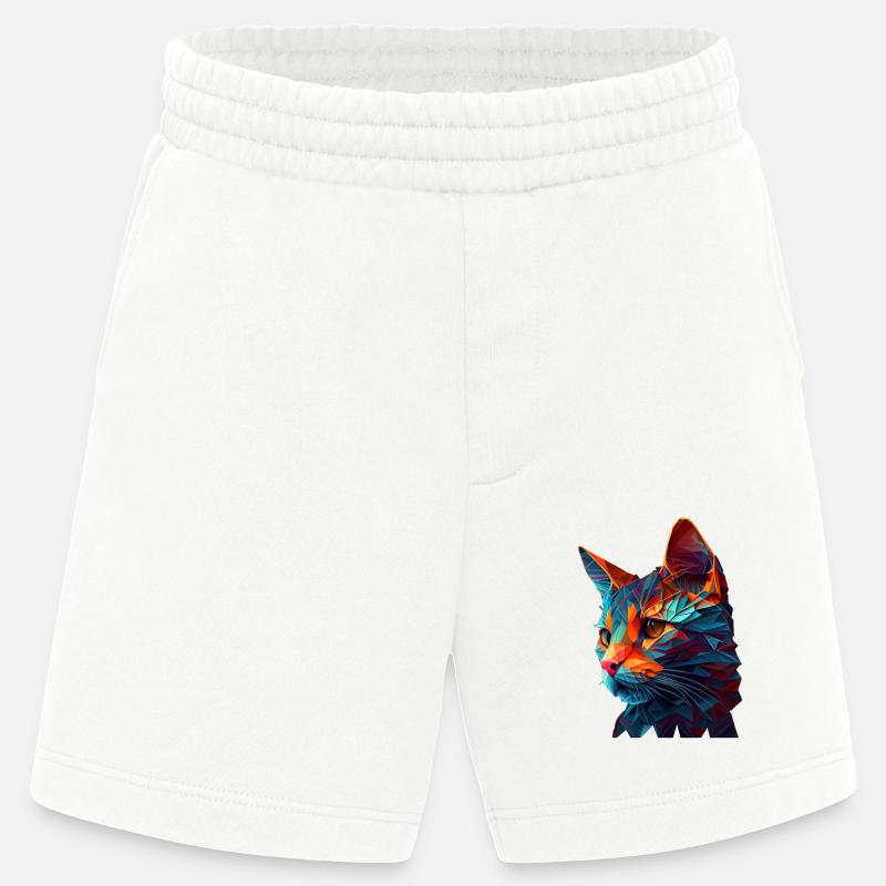 Chaton Chaton Chat Polygone Chat - Short bio épais fabriqué en UE - OFF WHITE