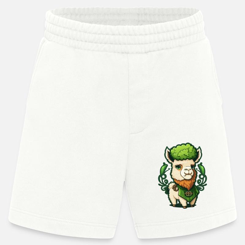 Doux Lama de la Saint-Patrick - Short bio épais fabriqué en UE - OFF WHITE