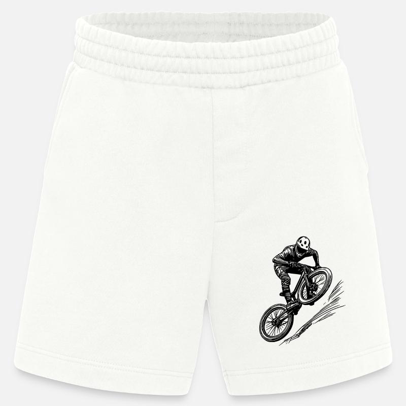 VTT avec vélo de descente - Short bio épais fabriqué en UE - OFF WHITE
