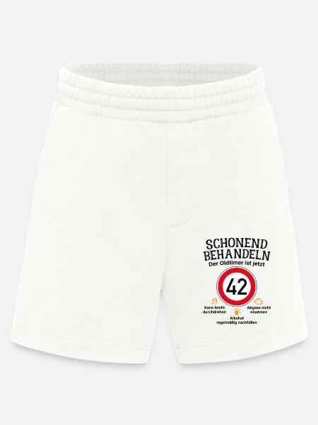 42. Geburtstag Schonend Behandeln Oldtimer Ist 42 - Heavyweight Shorts - made by SPREAD  - OFF WHITE