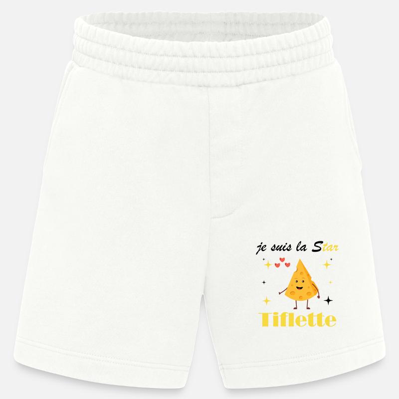 Ich bin der Tiflette-Star - Heavyweight Shorts - made by SPREAD  - OFF WHITE