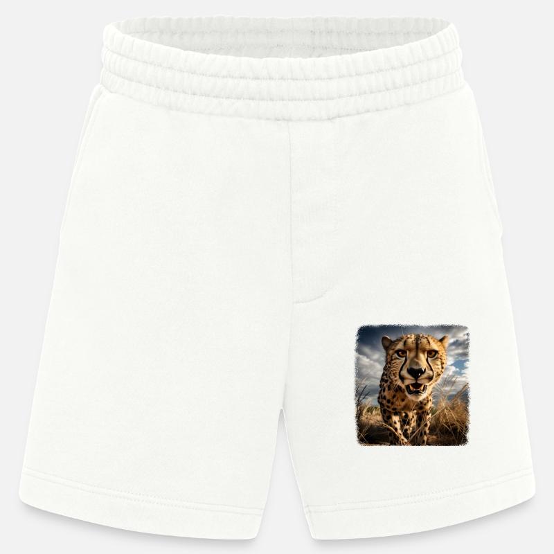Geparde realistic Gepard - Heavyweight Shorts - made by SPREAD - OFF WHITE