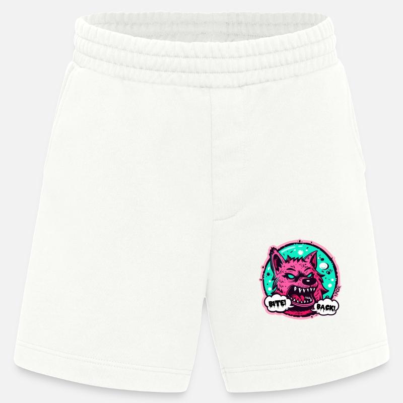 Werewolf Wolf: Bite back! - Heavyweight Shorts - made by SPREAD  - OFF WHITE