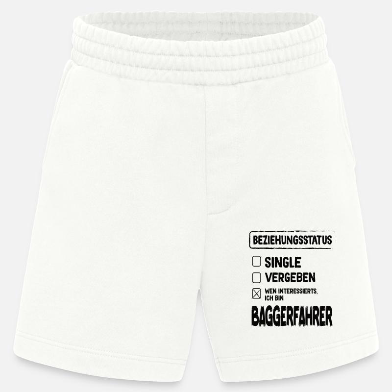 Baggerfahrer Beziehungsstatus Baggerfahrer Bagger - Heavyweight Shorts - made by SPREAD - OFF WHITE