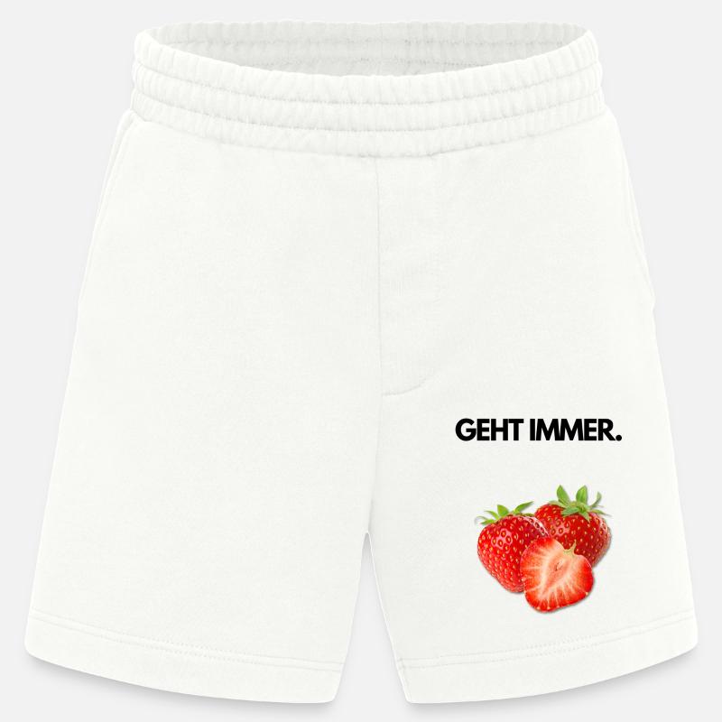 Erdbeeren. Geht immer. - Heavyweight Shorts - made by SPREAD  - OFF WHITE