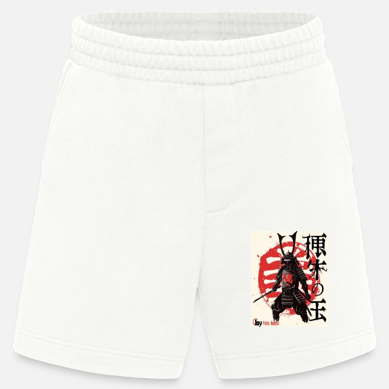 Japanese Edo Samurai - Heavyweight Shorts - made by SPREAD - OFF WHITE