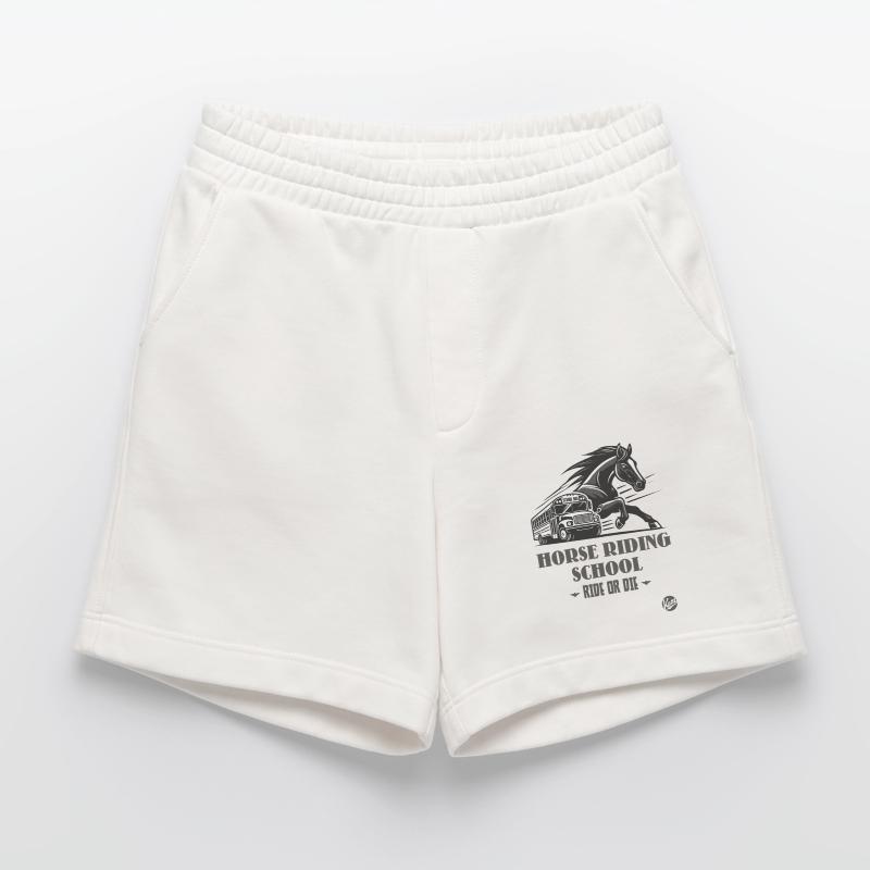 Reitschule "Reite oder Stirb", ein Pferde-Motiv Heavyweight Shorts - made by SPREAD 