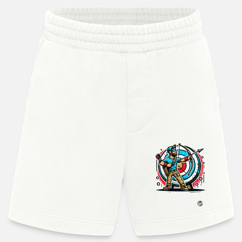 Super Archer – Arc et flèches - Short bio épais fabriqué en UE - OFF WHITE