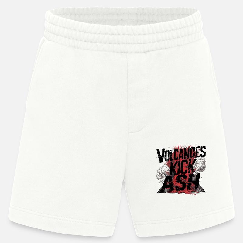 Volcan – Cendres, lave et feu - Short bio épais fabriqué en UE - OFF WHITE