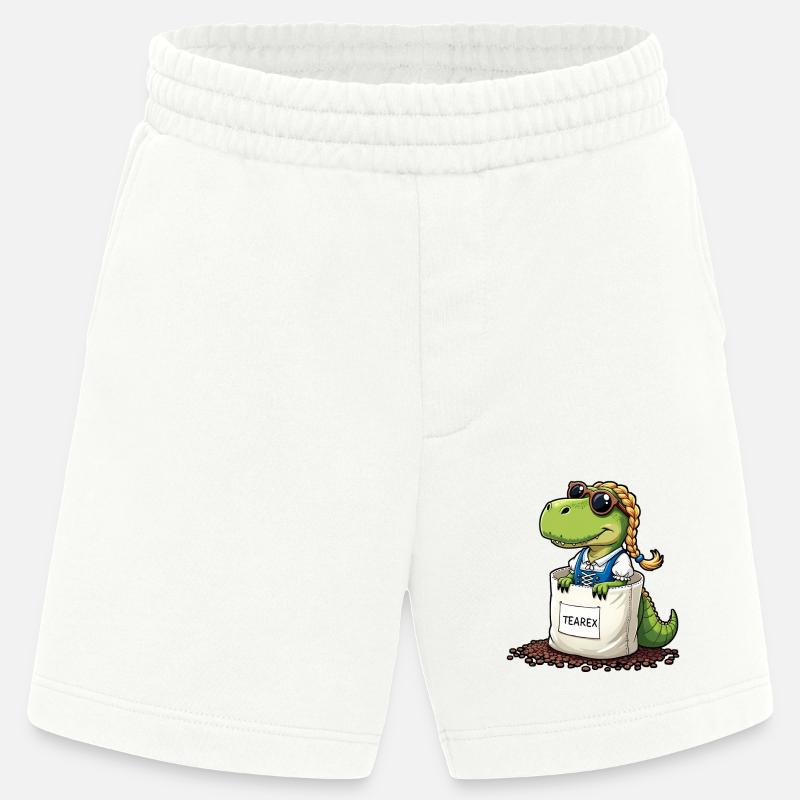 Tea Rex Dinosaurier traditionellen Dir Tee - Heavyweight Shorts - made by SPREAD - OFF WHITE