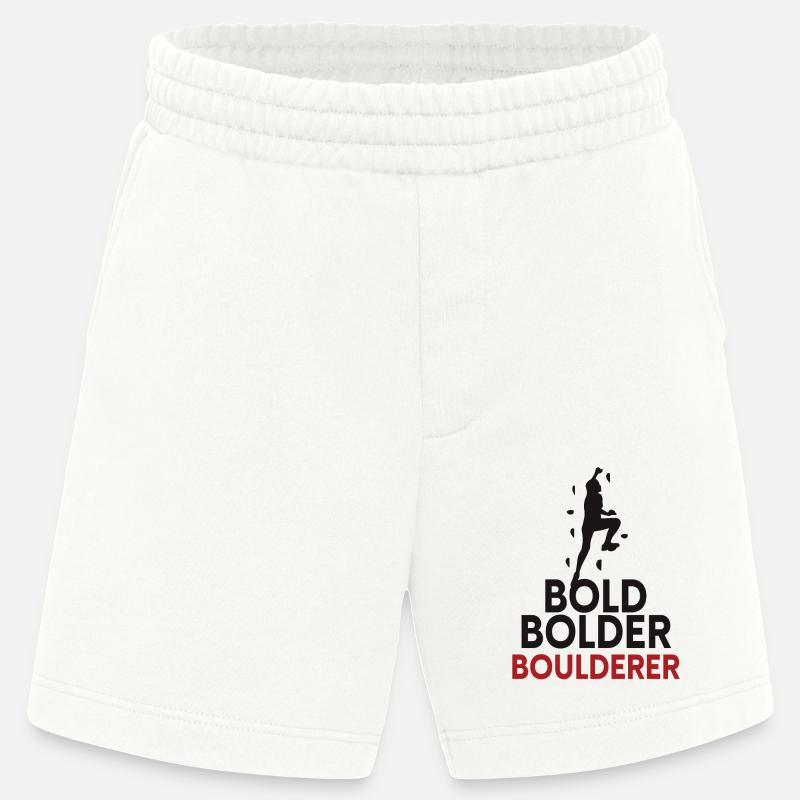 Bold Bolder Boulderer Bouldern - Heavyweight Shorts - made by SPREAD  - OFF WHITE