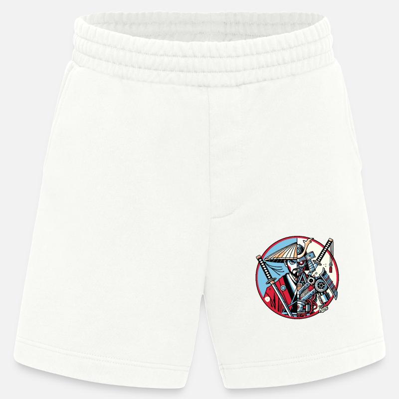 Samurai-Ronin oder Mecha-Shogun - Heavyweight Shorts - made by SPREAD  - OFF WHITE