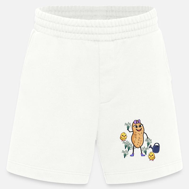 Peanut Spring Easter Chick Snowdrop - Heavyweight Shorts - made by SPREAD  - OFF WHITE