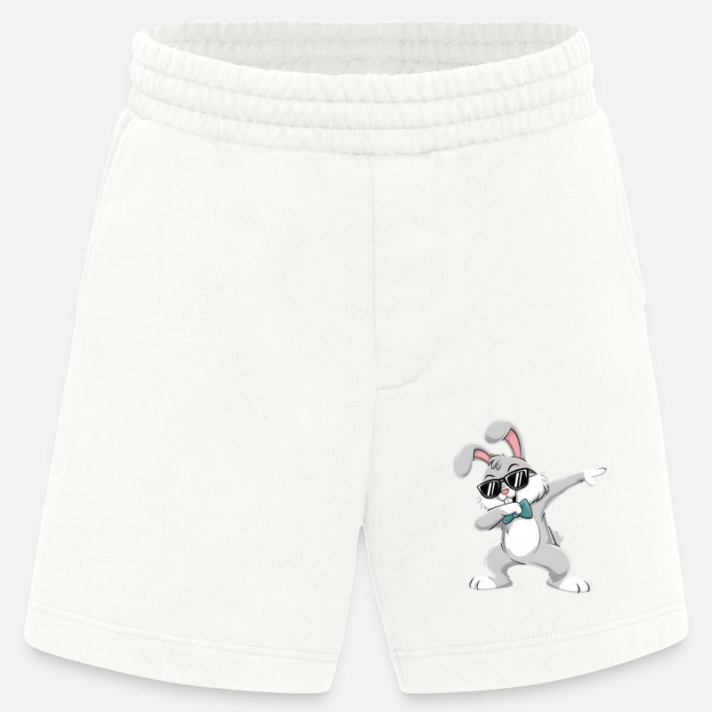 Doublage Lapin Joyeuses Pâques - Short bio épais fabriqué en UE - OFF WHITE