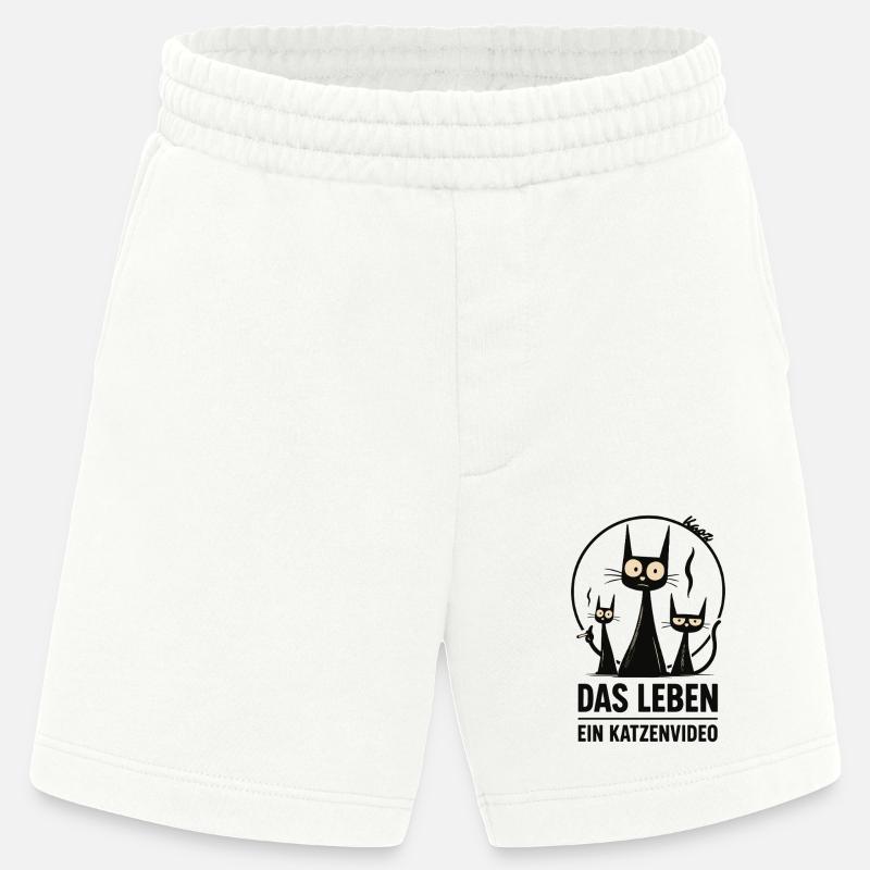 Das Leben: Ein Katzenvideo - Heavyweight Shorts - made by SPREAD  - OFF WHITE
