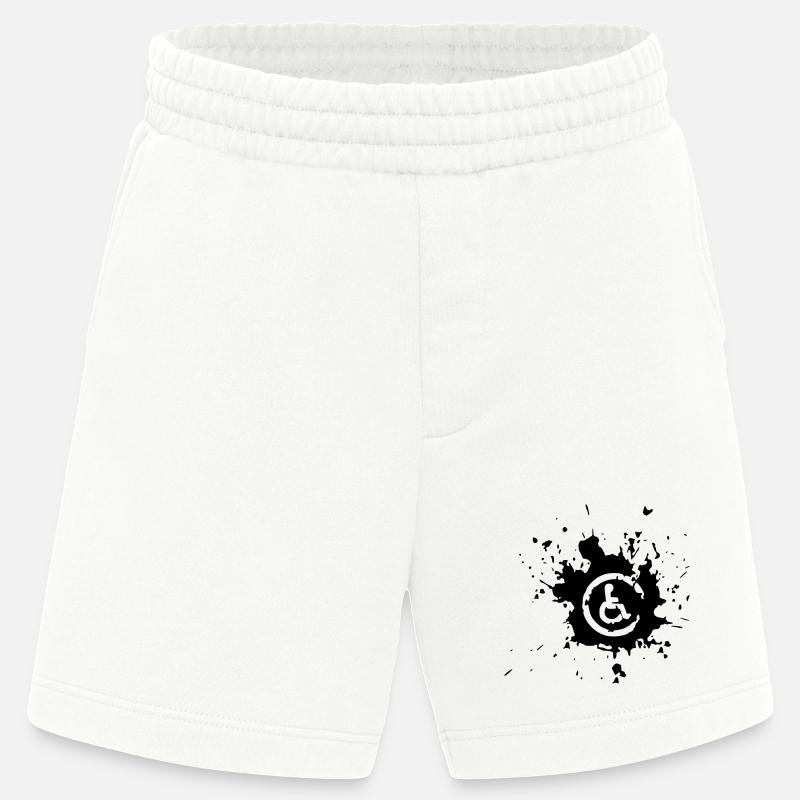 Bild Rollstuhl Behinderte Farbspritzer * - Heavyweight Shorts - made by SPREAD  - OFF WHITE