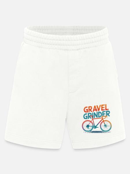 Gravel Grinder Fahrrad Illustration - Heavyweight Shorts - made by SPREAD - OFF WHITE
