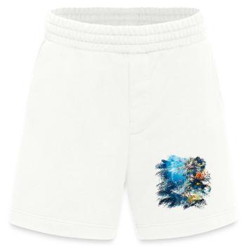 Korallenriff Blau Unterwasserwelt - Heavyweight Shorts - made by SPREAD  - OFF WHITE - Vorne