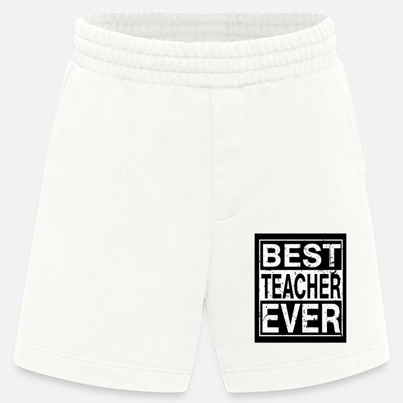 Lehrer Bester Lehrer - Heavyweight Shorts - made by SPREAD  - OFF WHITE
