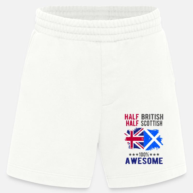 Half British Half Scotsman - Heavyweight Shorts - made by SPREAD - OFF WHITE