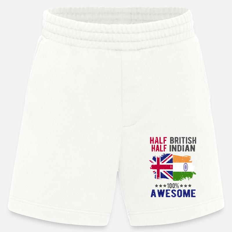 Halb Brite Halb Inder - Heavyweight Shorts - made by SPREAD  - OFF WHITE