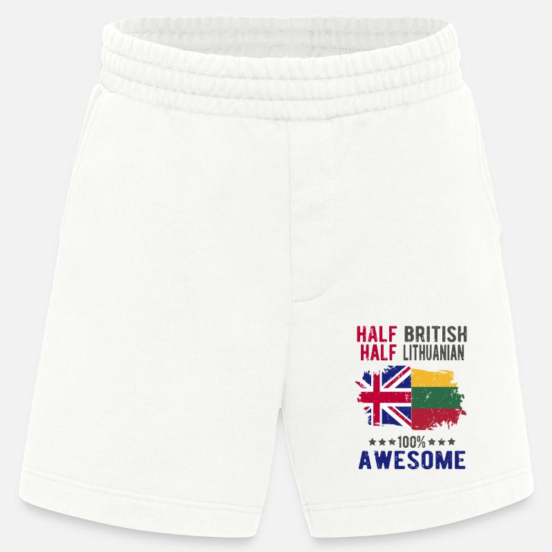 Halb Brite Halb Litauer - Heavyweight Shorts - made by SPREAD  - OFF WHITE