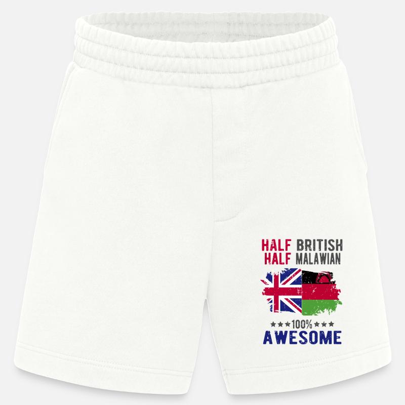 Halb Brite Halb Malawi - Heavyweight Shorts - made by SPREAD  - OFF WHITE
