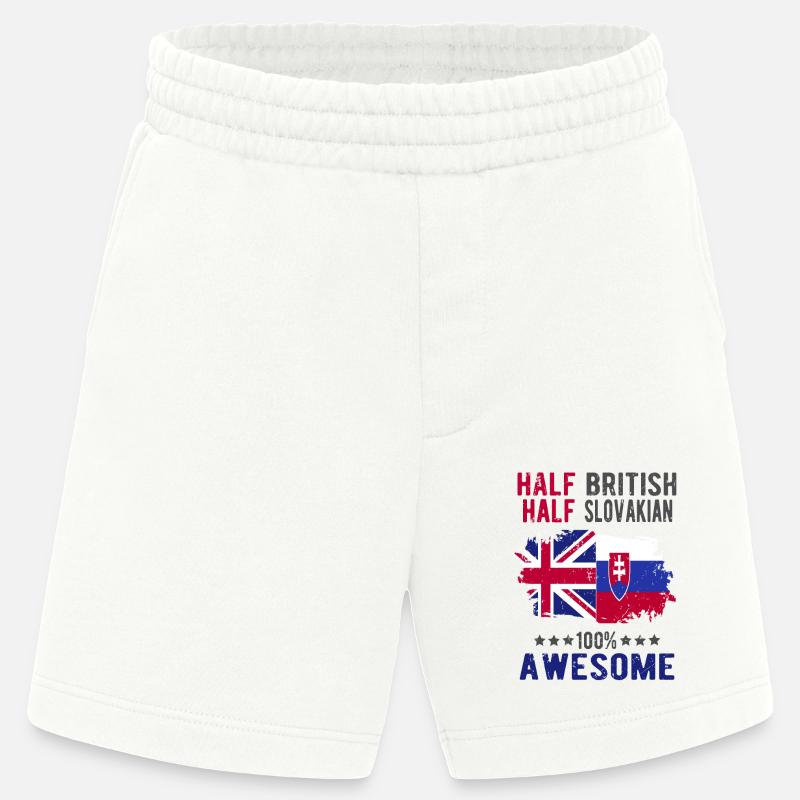 Halb Brite Halb Slowake - Heavyweight Shorts - made by SPREAD  - OFF WHITE