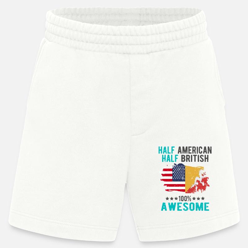 Halb Amerikaner Halb Brite - Heavyweight Shorts - made by SPREAD  - OFF WHITE