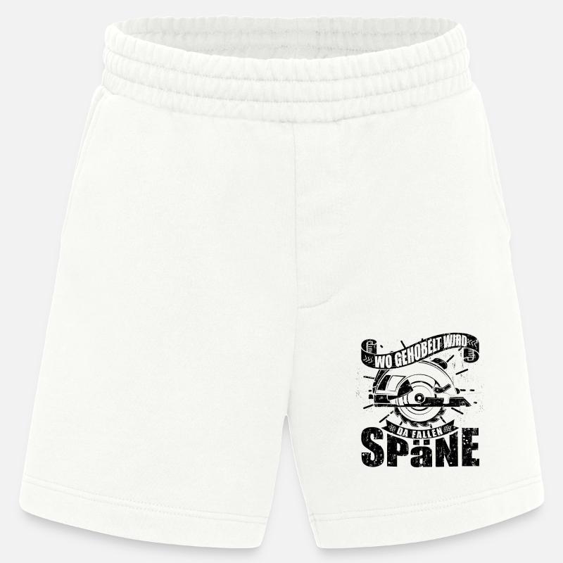 Wo gehobelt wird fallen Späne - Heavyweight Shorts - made by SPREAD  - OFF WHITE
