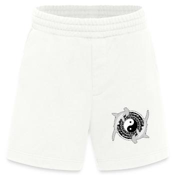 Yin Yang Hammerhaie - Heavyweight Shorts - made by SPREAD  - OFF WHITE - Vorne