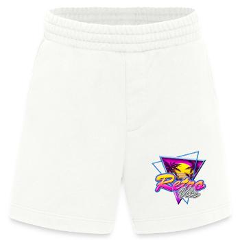 Retro Vibe - Nostalgie Neon Vapor Wave Palm Sunset - Heavyweight Shorts - made by SPREAD  - OFF WHITE - Vorne