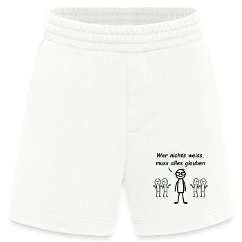 Wer nichts weiß, muss alles glauben - Heavyweight Shorts - made by SPREAD  - OFF WHITE - Vorne