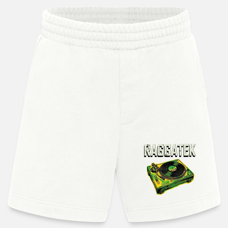 Raggatek Turntable Jamaica - Heavyweight Shorts - made by SPREAD  - OFF WHITE