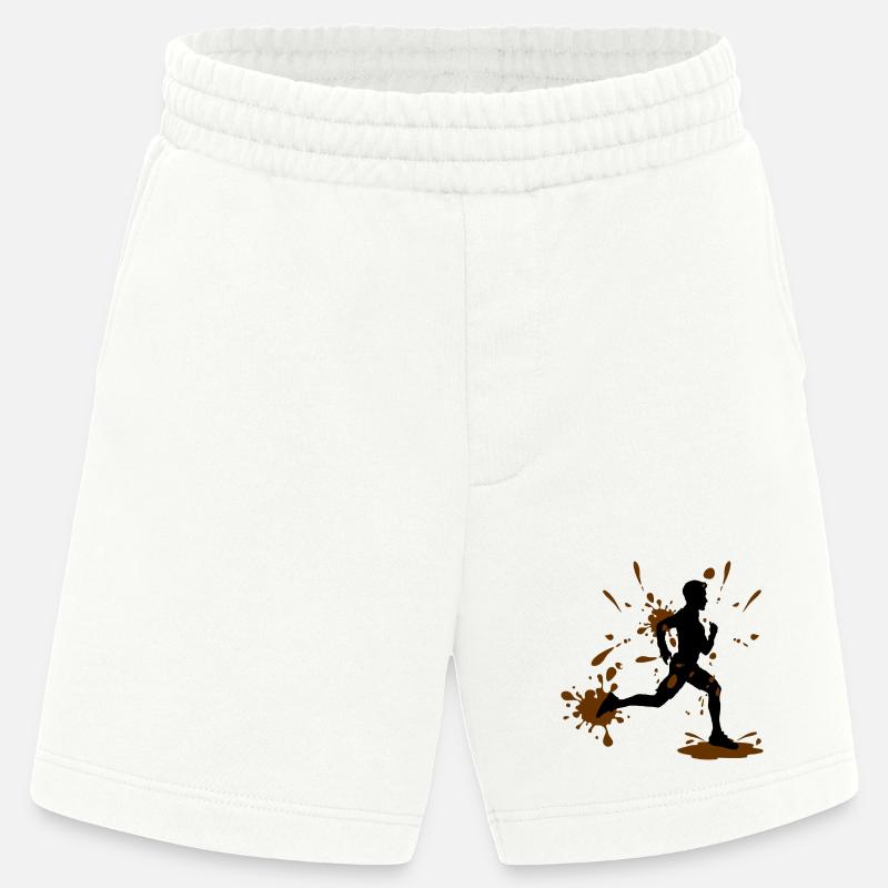 Mud Run Man – Défi Modder Runner - Short bio épais fabriqué en UE - OFF WHITE
