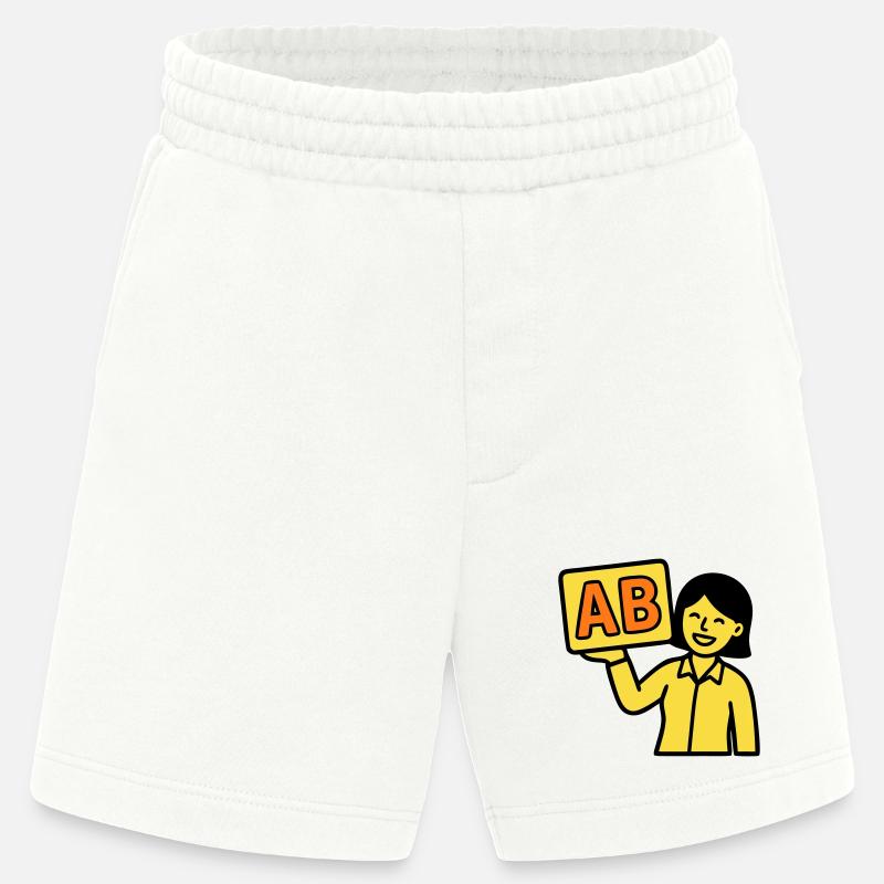 Lehrerin Grundschule ABC Vektor - Heavyweight Shorts - made by SPREAD  - OFF WHITE