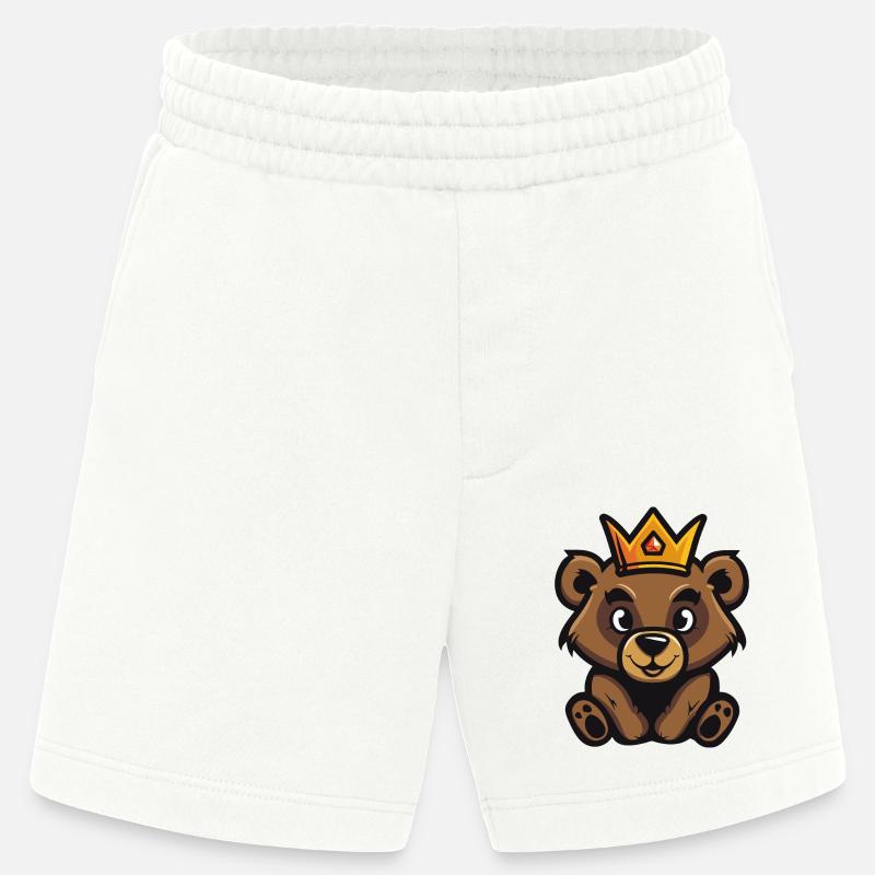 Bär Comic Krone - Heavyweight Shorts - made by SPREAD  - OFF WHITE