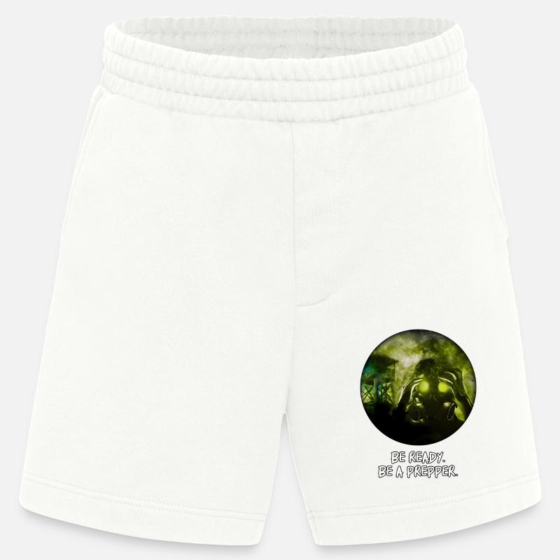 Bereitstehen. Sei ein Prepper. - Heavyweight Shorts - made by SPREAD  - OFF WHITE