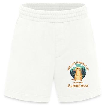 Humour marmotte - Short bio épais fabriqué en UE - OFF WHITE - Devant