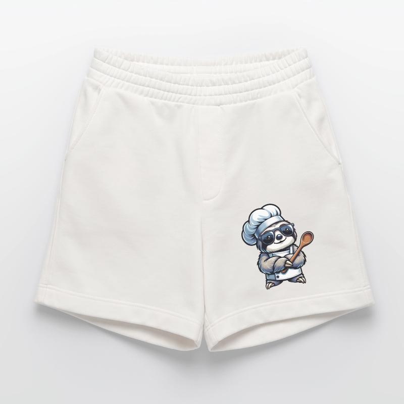 Cute Sloth Chef Comic Design Heavyweight Shorts - made by SPREAD 