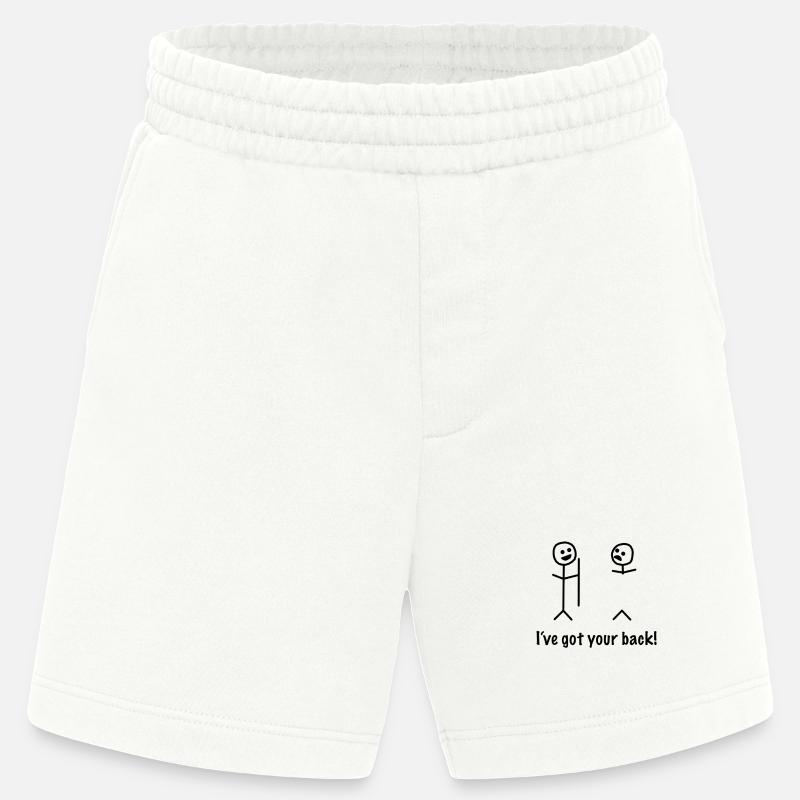 Strichmännchen lustig cool - Heavyweight Shorts - made by SPREAD - OFF WHITE