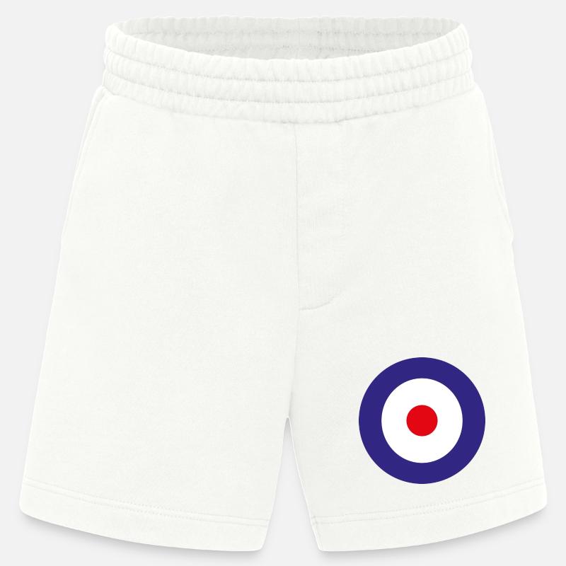 Bouclier d'aviation Angleterre - Short bio épais fabriqué en UE - OFF WHITE