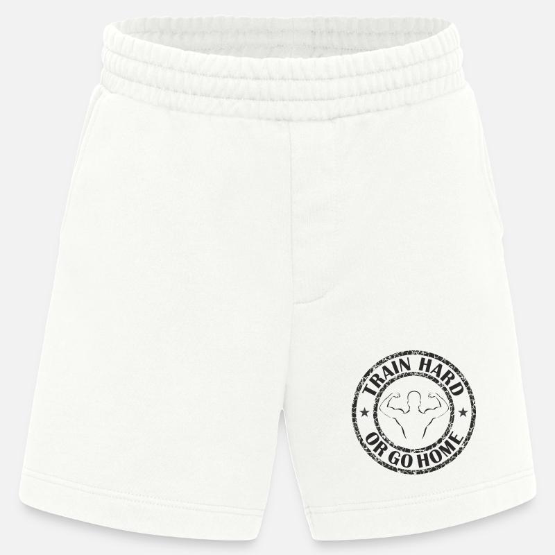 Trainiere hart oder geh nach Hause - Heavyweight Shorts - made by SPREAD  - OFF WHITE