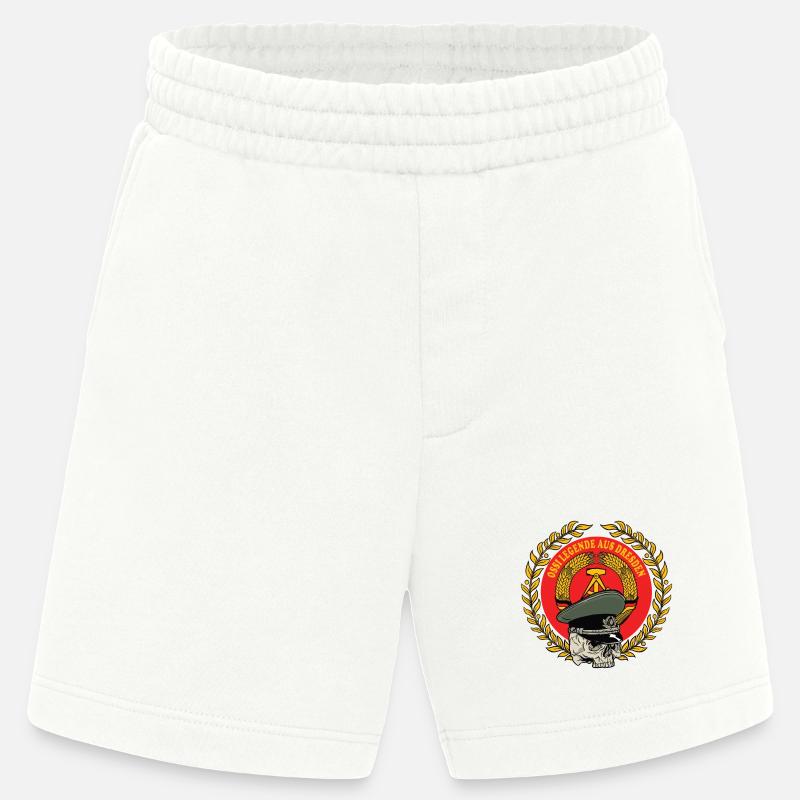 Légende Ossi du design de la RDA / DDR de Dresde - Short bio épais fabriqué en UE - OFF WHITE
