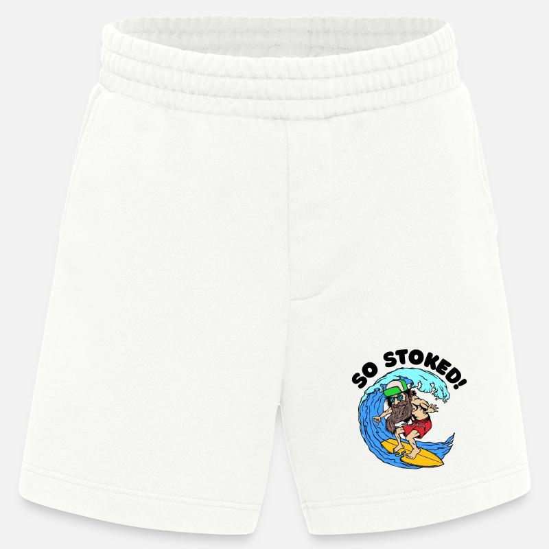 Bart Bartträger Bartfrisur Statement Barthaare - Heavyweight Shorts - made by SPREAD  - OFF WHITE