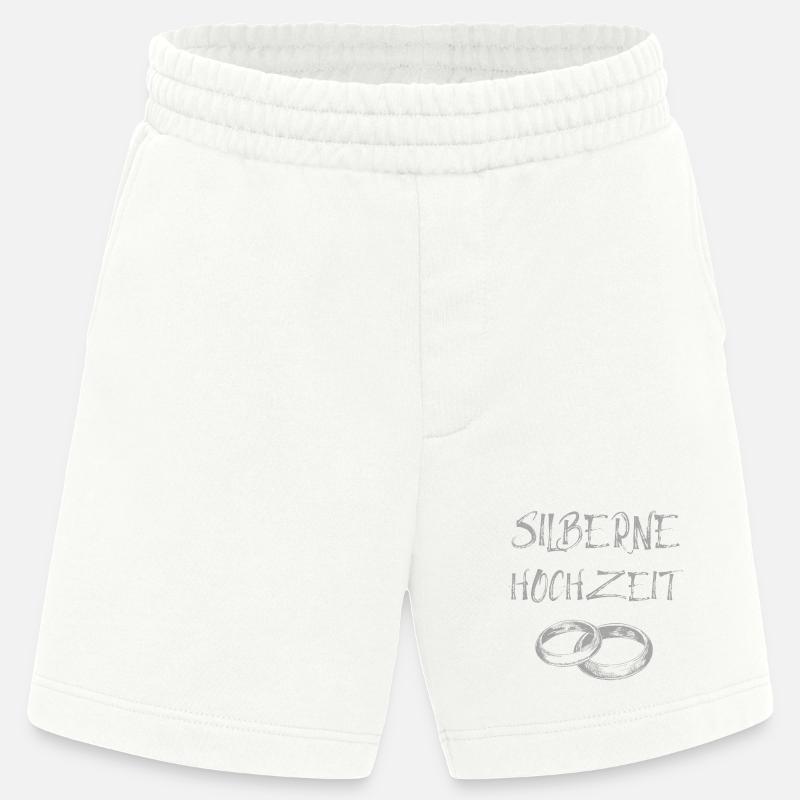 Silberne Hochzeit Text Silberne Eheringe - Heavyweight Shorts - made by SPREAD  - OFF WHITE