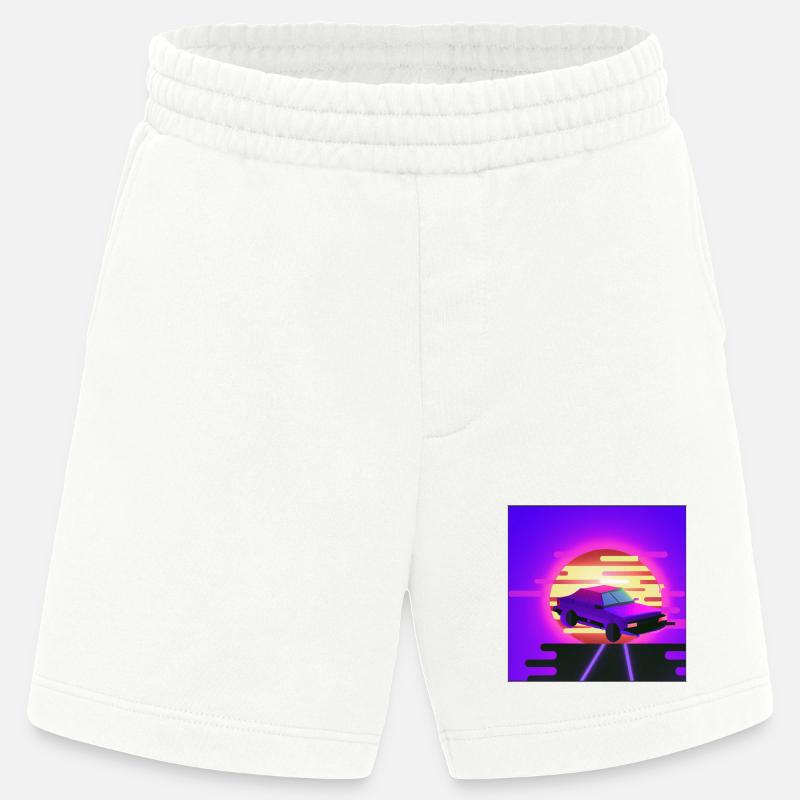 Retrowave/Vaperwave Auto. - Heavyweight Shorts - made by SPREAD  - OFF WHITE