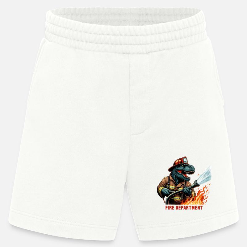 Pompier T-Rex cadeau - Short bio épais fabriqué en UE - OFF WHITE