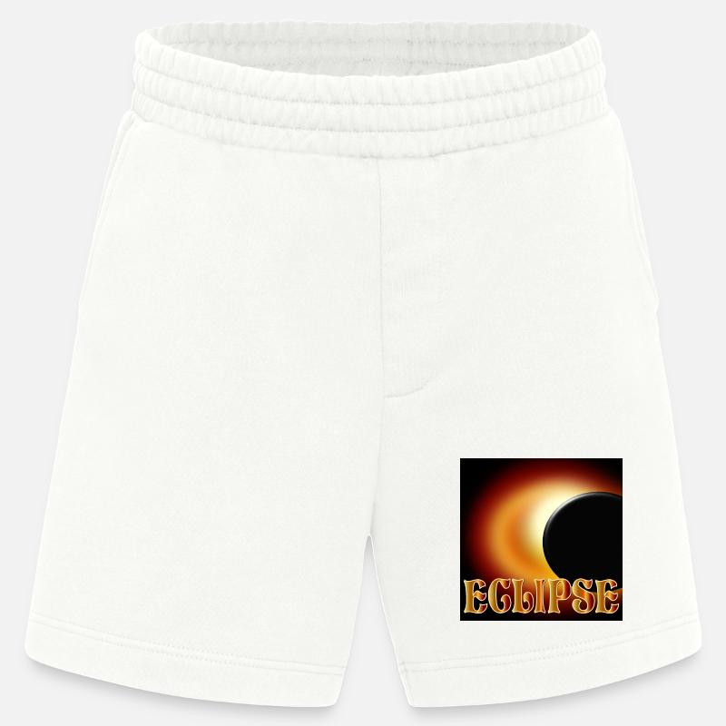 SOLAR ECLIPSE ECLIPSE ASTRONOMY - Heavyweight Shorts - made by SPREAD  - OFF WHITE